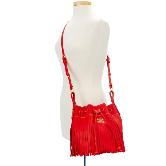 Dooney & Bourke Handbags - Dooney and Bourke Red Christa Drawstring Bag